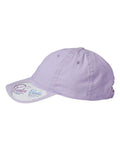 Infinity Her CASSIE Women's Pigment-Dyed with Fashion Undervisor Cap - Lavender/ Stripes - side
