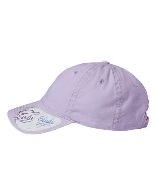 Infinity Her CASSIE Women's Pigment-Dyed with Fashion Undervisor Cap - Lavender/ Stripes - side