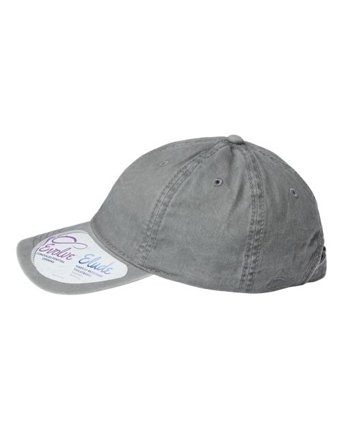 Infinity Her CASSIE Women's Pigment-Dyed with Fashion Undervisor Cap - Light Grey/ Polka Dots - side