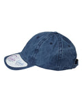 Infinity Her CASSIE Women's Pigment-Dyed with Fashion Undervisor Cap - Navy/ Stripes - side