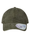Infinity Her CASSIE Women's Pigment-Dyed with Fashion Undervisor Cap - Olive/ Camo - front