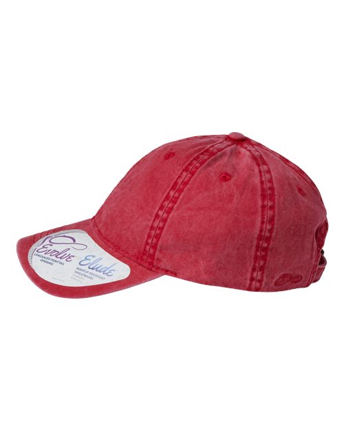 Infinity Her CASSIE Women's Pigment-Dyed with Fashion Undervisor Cap - Red/ Leopard - side