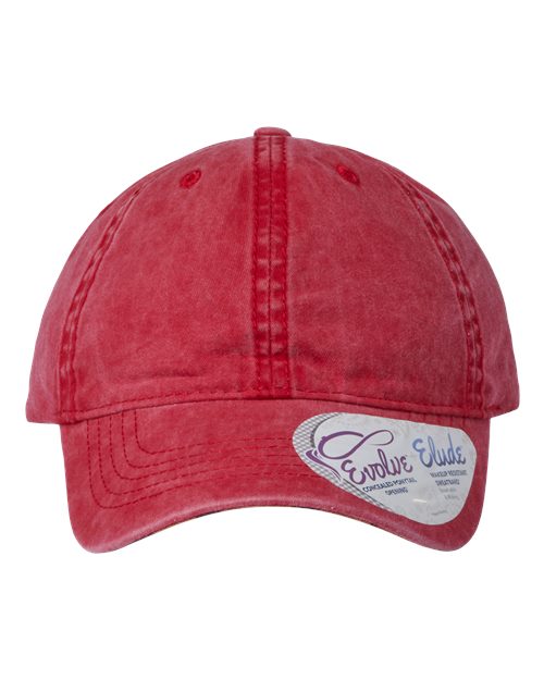 Infinity Her CASSIE Women's Pigment-Dyed with Fashion Undervisor Cap - Red/ Leopard - front