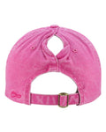 Infinity Her CASSIE Women's Pigment-Dyed with Fashion Undervisor Cap - Rose/ Polka Dots - back