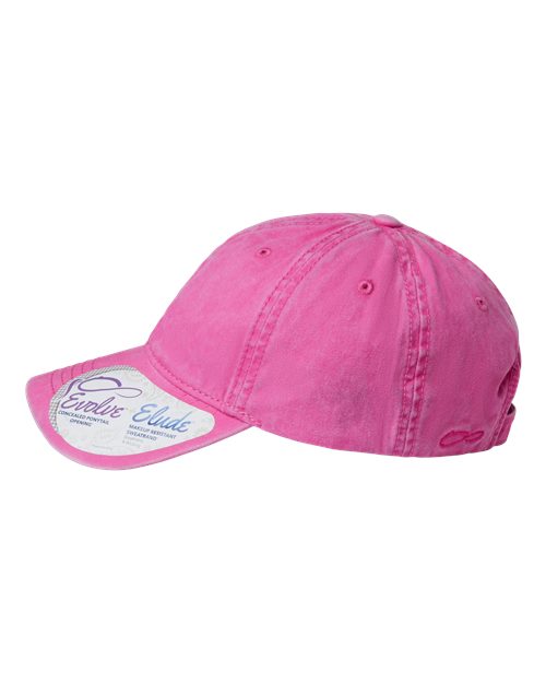 Infinity Her CASSIE Women's Pigment-Dyed with Fashion Undervisor Cap - Rose/ Polka Dots - side