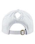 Infinity Her CASSIE Women's Pigment-Dyed with Fashion Undervisor Cap - White/ Floral - back