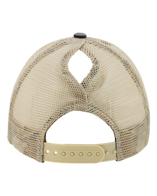 Infinity Her TESS Women's Washed Mesh-Back Cap - Black/ Leopard - back