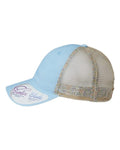 Infinity Her TESS Women's Washed Mesh-Back Cap - Cashmere Blue/ Floral - side