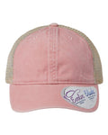 Infinity Her TESS Women's Washed Mesh-Back Cap - Dusty Pink/ Floral - front