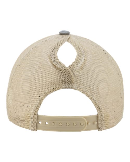 Infinity Her TESS Women's Washed Mesh-Back Cap - Light Grey/ Polka Dots - back