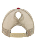 Infinity Her TESS Women's Washed Mesh-Back Cap - Red/ Leopard - back