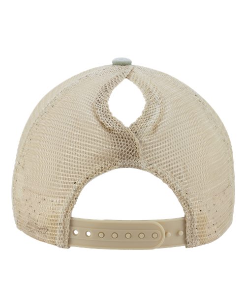 Infinity Her TESS Women's Washed Mesh-Back Cap - Sage/ Polka Dots - back