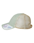 Infinity Her TESS Women's Washed Mesh-Back Cap - Sage/ Polka Dots - side