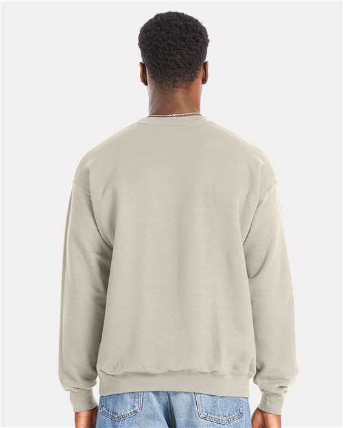 Hanes RS160 Unisex Perfect Sweats Crewneck Sweatshirt - Sand - model back