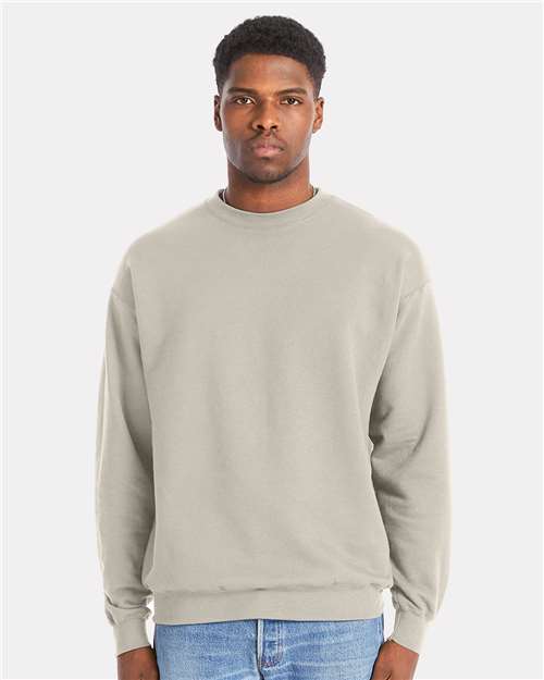 Hanes RS160 Unisex Perfect Sweats Crewneck Sweatshirt - Sand - model front