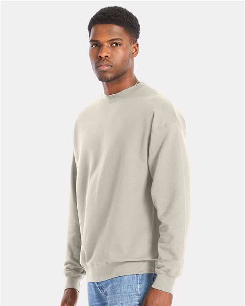 Hanes RS160 Unisex Perfect Sweats Crewneck Sweatshirt - Sand - model side