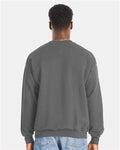 Hanes RS160 Unisex Perfect Sweats Crewneck Sweatshirt - Smoke Grey - model back