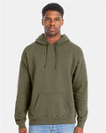 Hanes RS170 Unisex Perfect Sweats Hooded Sweatshirt - Fatigue Green - model front