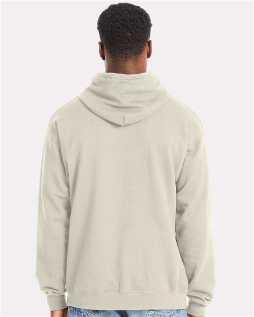 Hanes RS170 Unisex Perfect Sweats Hooded Sweatshirt - Sand - model back