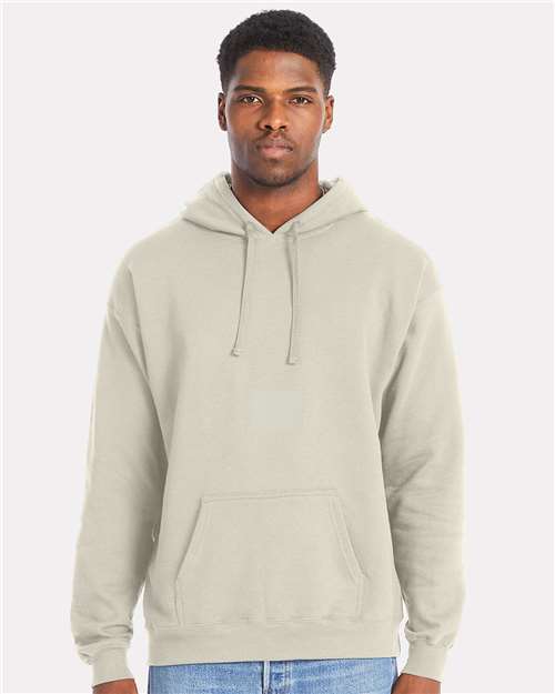 Hanes RS170 Unisex Perfect Sweats Hooded Sweatshirt - Sand - model front