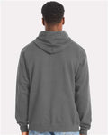 Hanes RS170 Unisex Perfect Sweats Hooded Sweatshirt - Smoke Grey - model back