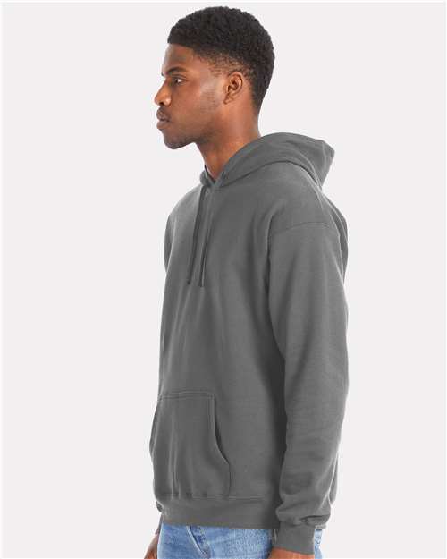 Hanes RS170 Unisex Perfect Sweats Hooded Sweatshirt - Smoke Grey - model side