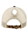 Infinity Her JANET Women's Printed Bill with Mesh Back Cap - Black/ Leopard/ Khaki - back