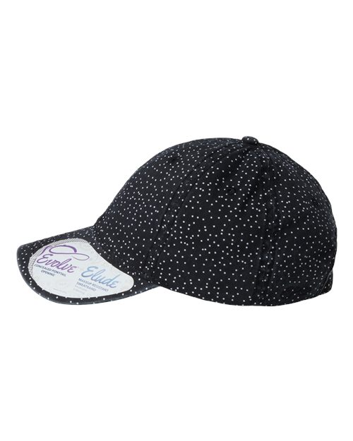 Infinity Her HATTIE Women's Unstructured Fashion Prints Cap - Black/ White Polka Dots - side