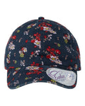 Infinity Her HATTIE Women's Unstructured Fashion Prints Cap - Dark Navy/ Floral - front