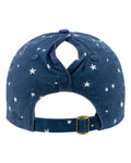 Infinity Her HATTIE Women's Unstructured Fashion Prints Cap - Navy/ White Stars - back
