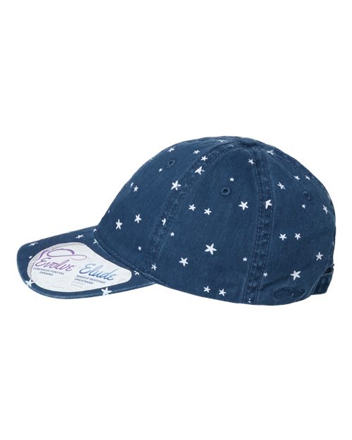 Infinity Her HATTIE Women's Unstructured Fashion Prints Cap - Navy/ White Stars - side