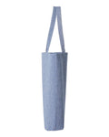 OAD OAD106R Midweight Recycled Gusseted Tote - Heather Medium Blue - side