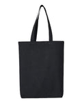 OAD OAD106R Midweight Recycled Gusseted Tote - Recycled Black - back