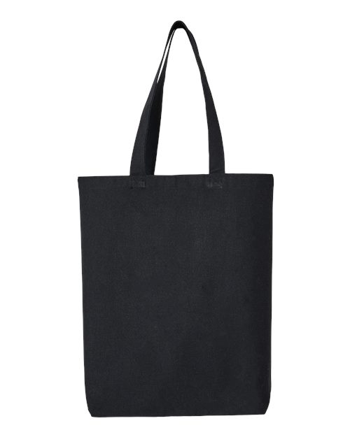 OAD OAD106R Midweight Recycled Gusseted Tote - Recycled Black - back