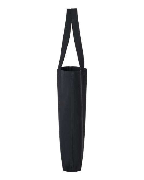 OAD OAD106R Midweight Recycled Gusseted Tote - Recycled Black - side