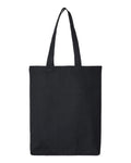 OAD OAD106R Midweight Recycled Gusseted Tote - Recycled Black - front