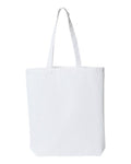 OAD OAD106R Midweight Recycled Gusseted Tote - White - back