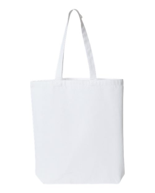 OAD OAD106R Midweight Recycled Gusseted Tote - White - back
