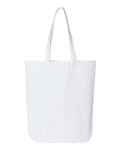 OAD OAD106R Midweight Recycled Gusseted Tote - White - front