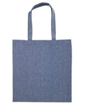 OAD OAD113R Midweight Recycled Tote Bag - Heather Medium Blue - front