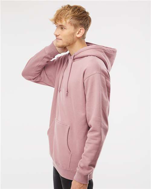 Independent Trading Co. IND4000 Heavyweight Hooded Sweatshirt - Dusty Pink - model side