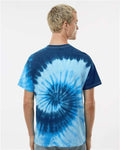 Colortone 1000 Unisex Multi-Color Tie-Dyed T-Shirt - Blue Ocean - model back