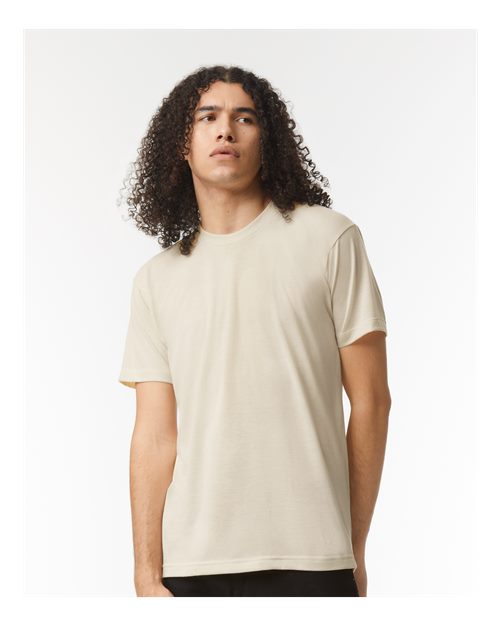 American Apparel TR401 Unisex Triblend Track Tee - Tri-Cream - model front