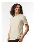 American Apparel TR401 Unisex Triblend Track Tee - Tri-Cream - model side