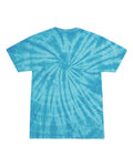 Colortone 1000 Unisex Multi-Color Tie-Dyed T-Shirt - Spider Turquoise - back