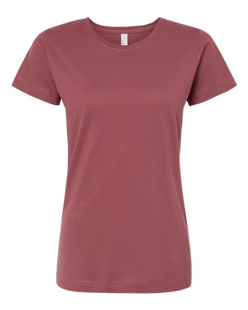 LAT 3516 Women's Fine Jersey Tee - Rouge - front