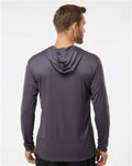 Paragon 220 Unisex Bahama Performance Hooded Long Sleeve T-Shirt - Graphite - model back