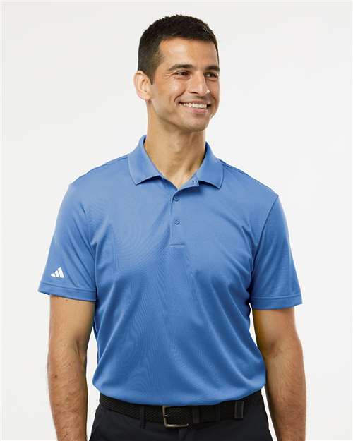 Adidas A430 Men's Performance Piqué Polo - Blue Fusion - model front