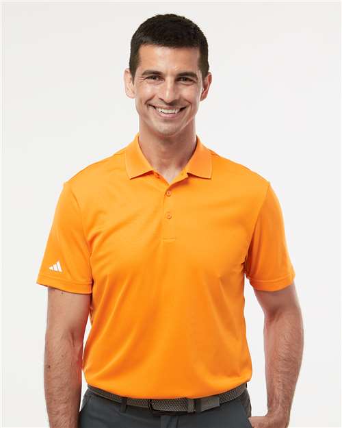 Adidas A430 Men's Performance Piqué Polo - Bright Orange - model front