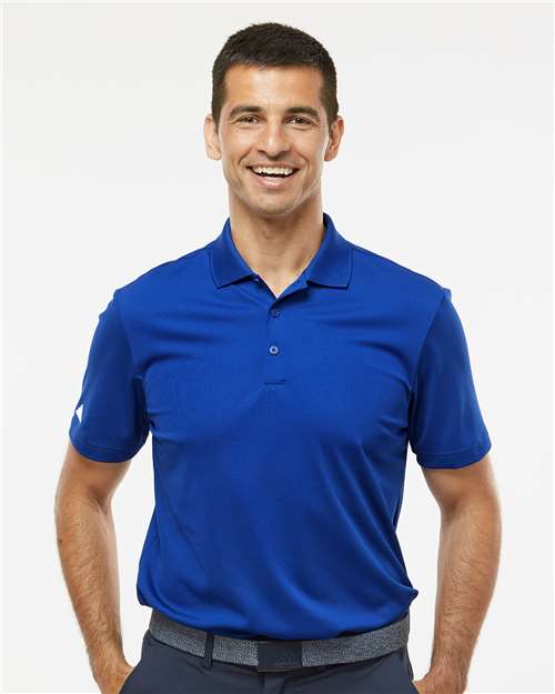Adidas A430 Men's Performance Piqué Polo - Collegiate Royal - model front